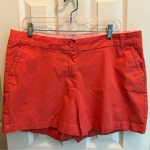 Crown & Ivy Caroline short red tomato sz 14 excellent condition  5” inseam